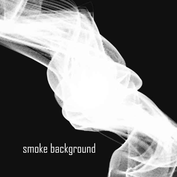 抽象烟孤立在黑色。矢量插图。每股收益10图片下载