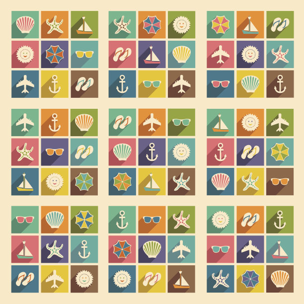 平与阴影概念和移动应用程序旅行图标图片下载