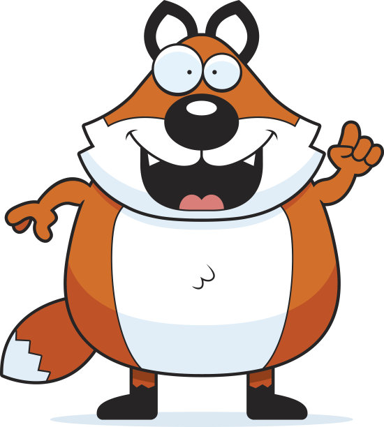 卡通狐狸的想法图片下载