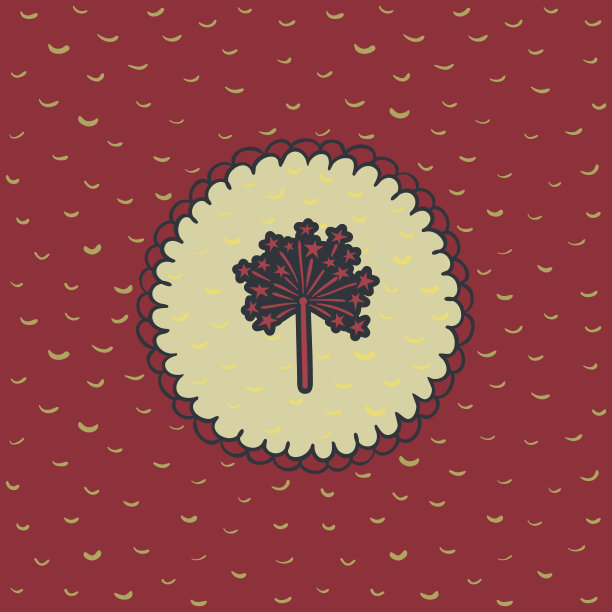 圣诞和新年的圆形框架与烟花的象征素材图片