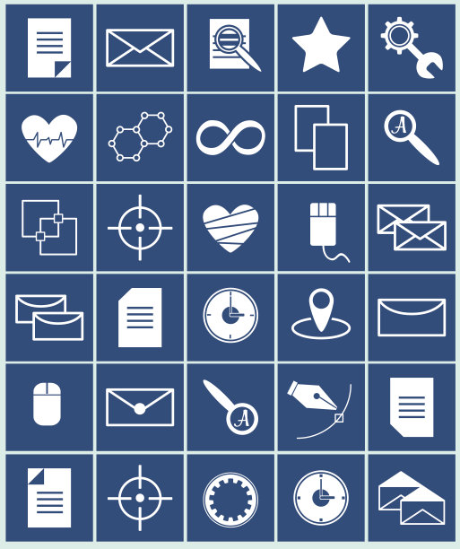 矢量图标设置商业和科学图片下载