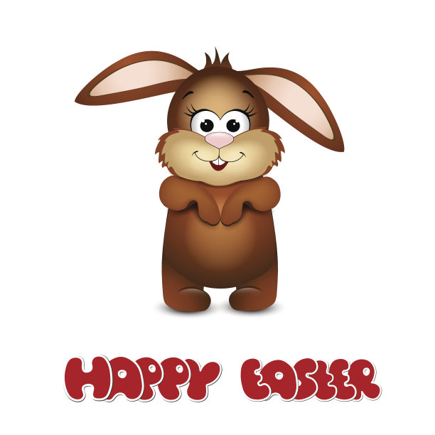 带兔子的复活节贺卡图片下载