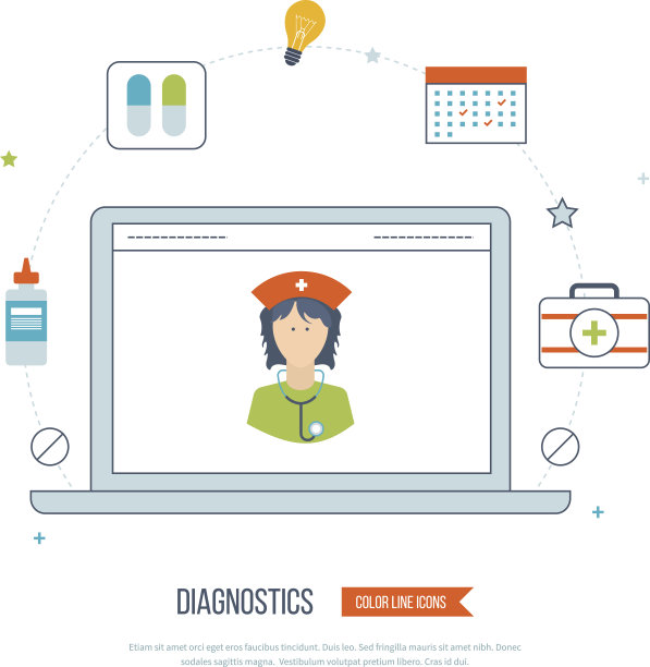 矢量插图概念的医疗保健，医疗帮助和研究。图片下载