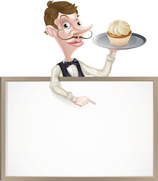 蛋糕服务员标志图片下载