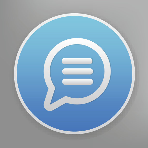 语音图标上的蓝色背景，干净的矢量图片下载