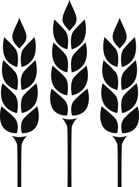 黑色谷物图标素材图片
