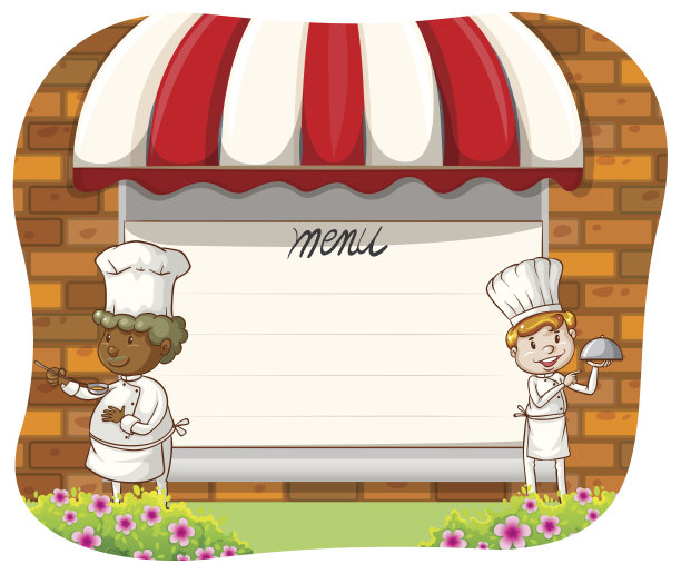 厨师和菜单图片下载