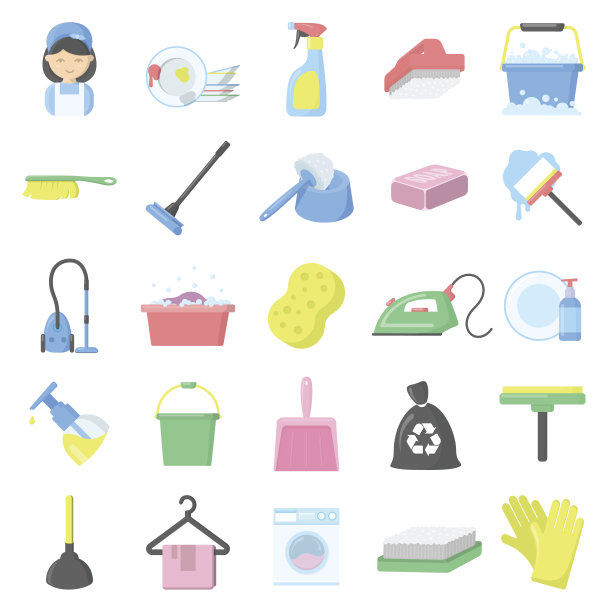 清洁25卡通图标设置为网页图片下载