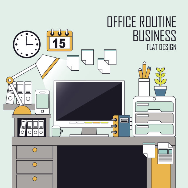 办公室日常概念图片下载