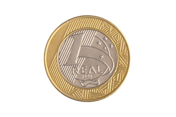 巴西'1真正'硬币素材图片