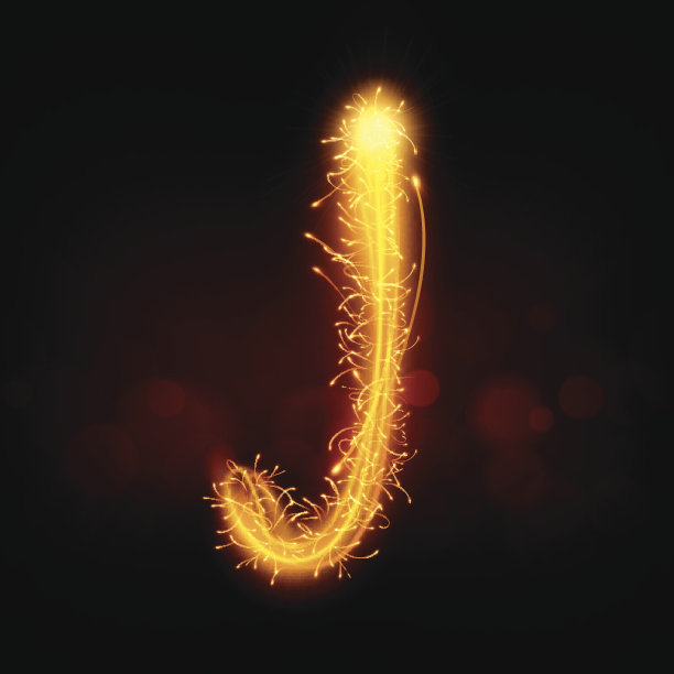 3d烟花爆竹字母J图片下载