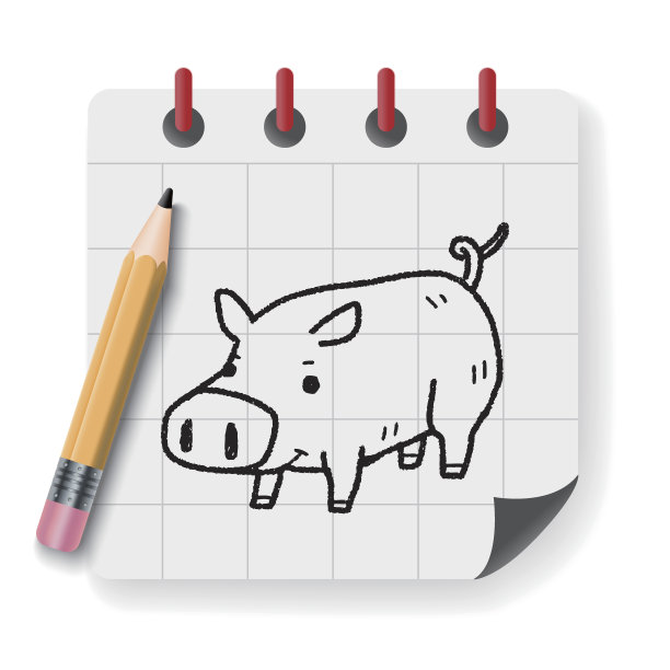 猪涂鸦图片下载