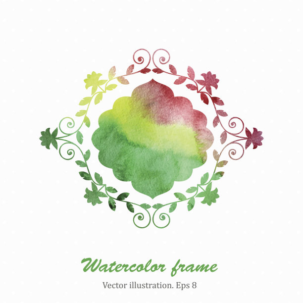 水彩框架图片下载