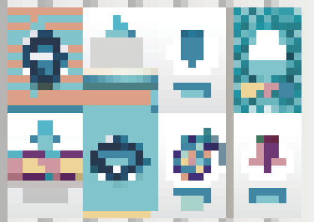 库存矢量集宣传册在复古风格图片下载