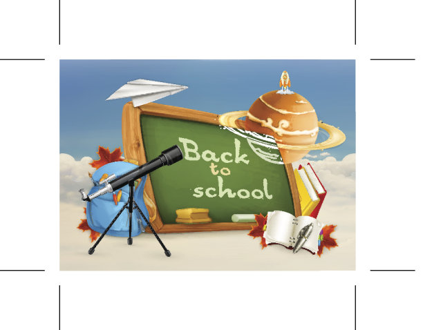 回到学校，学习天文学，教育和知识，矢量插图素材图片