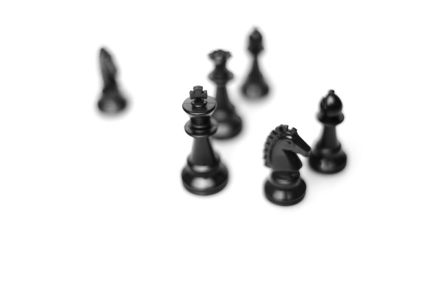 象棋，鸟瞰图在白色背景图片下载