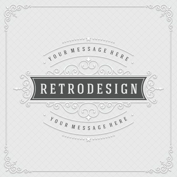 复古装饰剪纸和阴影边框装饰图片下载