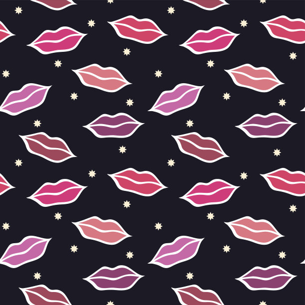 模式与嘴唇。图片下载
