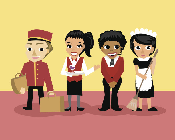 一套关于酒店的专业职业生涯。图片下载