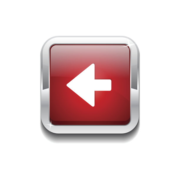 左键圆角矩形矢量红色Web图标按钮图片下载