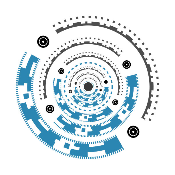 抽象的蓝色和灰色的圆圈图片下载