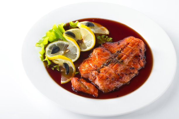 青柠烤鲑鱼图片下载