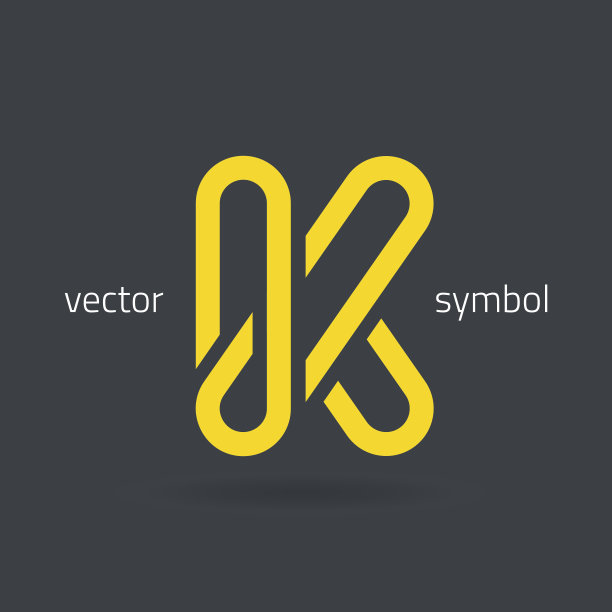 矢量图形创意线字母符号/字母K图片下载