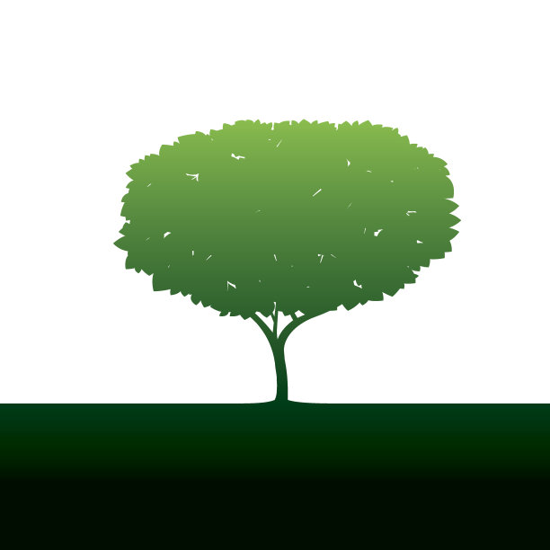 绿色的树。矢量插图。图片下载