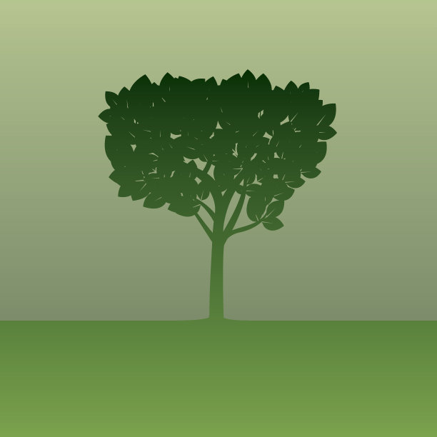 绿色的树。矢量插图。图片下载