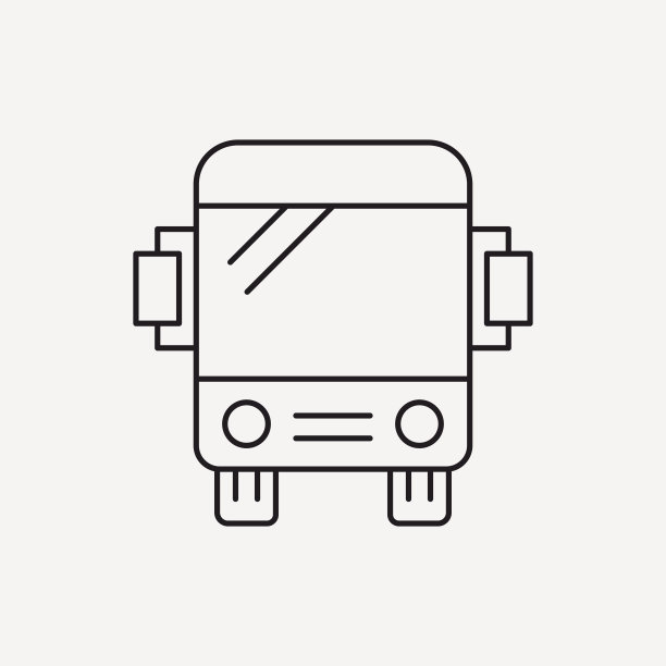 公共汽车线路图标图片下载