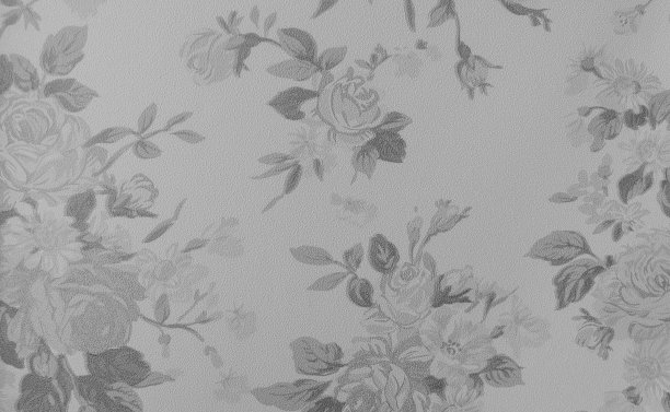 复古蕾丝花无缝图案单调的黑色白色织物背景图片下载