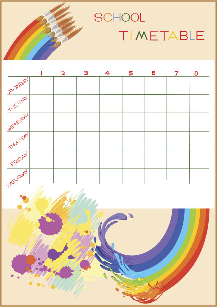学校作息时间表图片下载