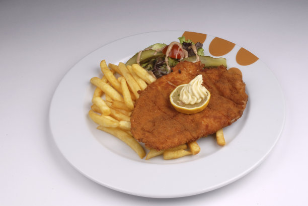 炸肉排和土豆图片下载