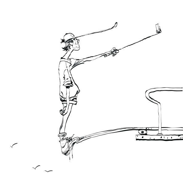 跳台上的自拍达人图片下载