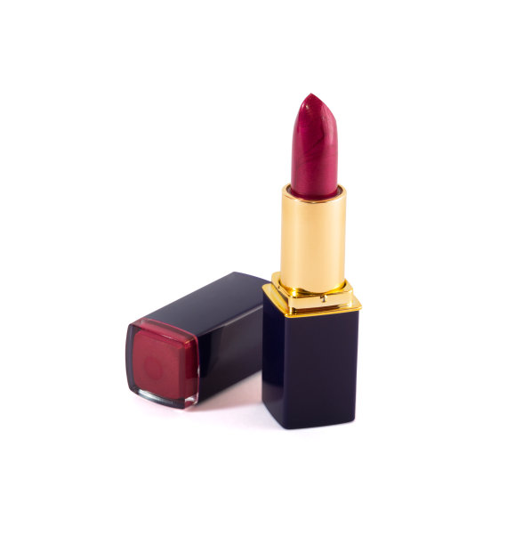 红色唇膏孤立在白色背景上图片下载