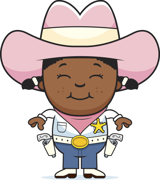 快乐的小女牛仔图片下载