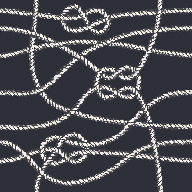 海上绳结无缝图案。图片下载