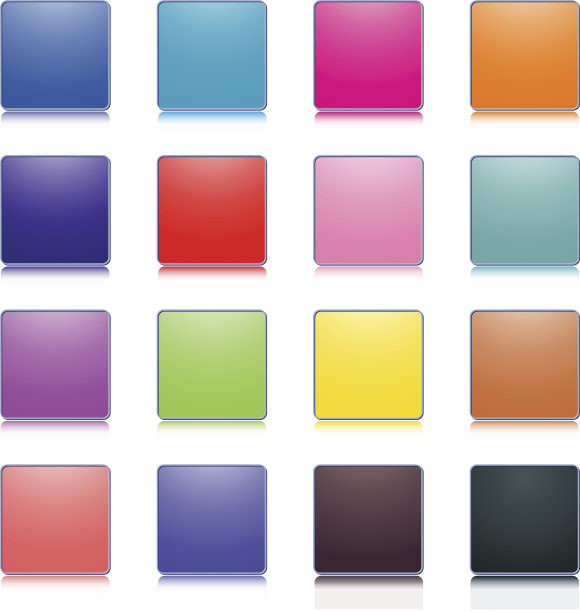 彩色按钮，矢量插图图片下载