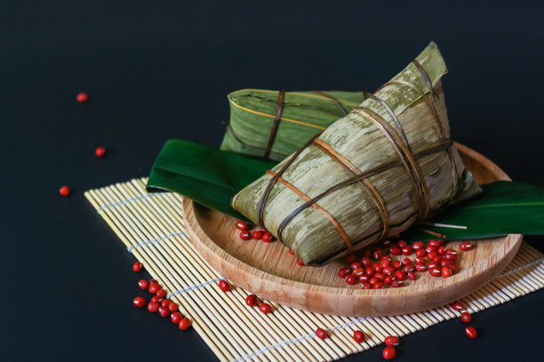 中式饺子粽子节日美食素材图片