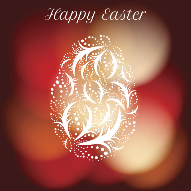 矢量模糊背景与散焦复活节图片下载