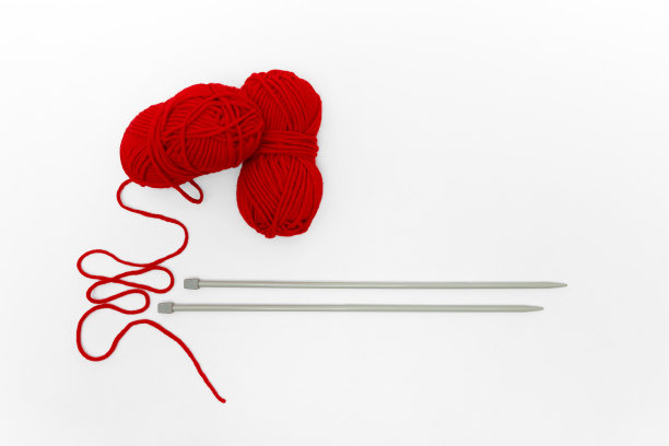 用针编织的纱线团图片下载