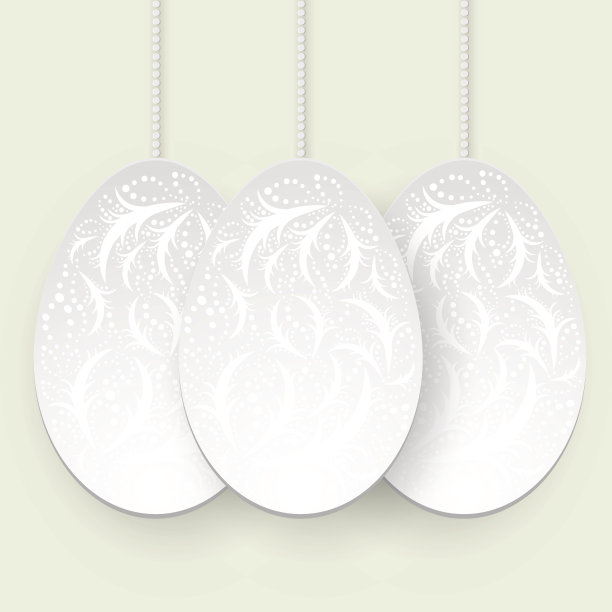 矢量纸复活节蛋模板图片下载