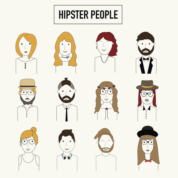 涂鸦潮人矢量插图EPS10。图片下载