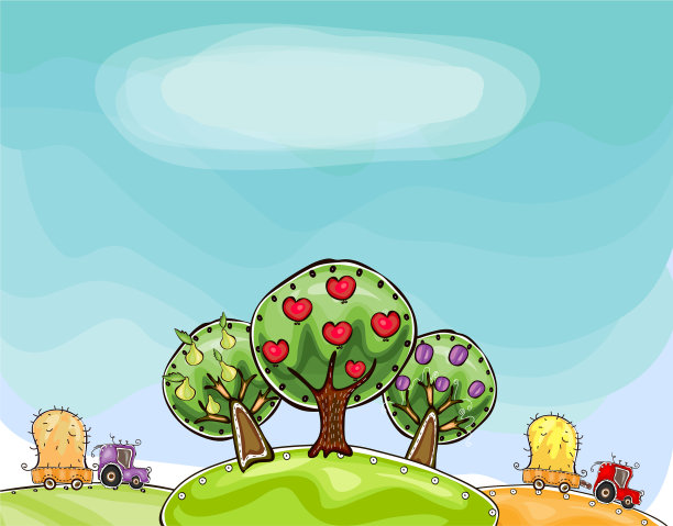 有机园林背景“快乐世界”收藏图片下载