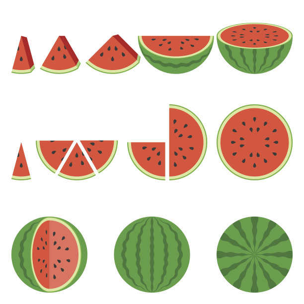 描述整个和切片的西瓜图片下载