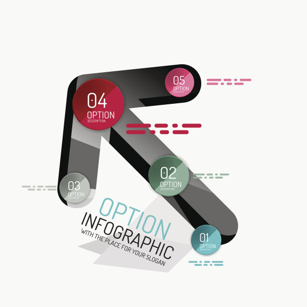 简约线条设计办公室网页信息图图片下载