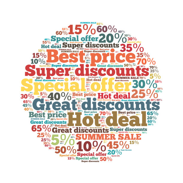 白色背景的夏季促销图片下载