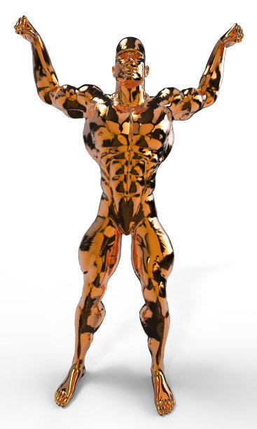 金色的健美运动员图片下载