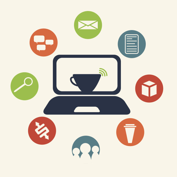 网吧平面设计与图标集图片下载