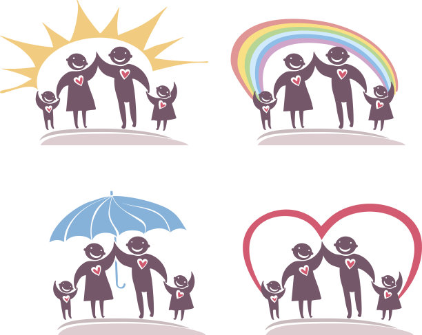 幸福的家庭。图片下载